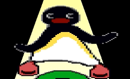 pingu does a wiggle from a japan exclusive PS1 game